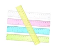 PartyKindom 5Pcs Colorful Drawing Ruler Ergonomic Measuring Tools for Office School and Home Use for Artists Designers Architects and Students
