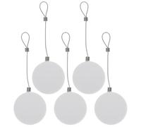 PartyKindom 5pcs Commodity Anti Theft Cable Case Security Cable with Lock Automatic Retractable Simple to Operate Steel Abs White Wire Box for Mobile Phone Shops and Exhibitions