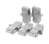 PartyKindom 5pcs Lc Fiber Adapter Split Design Flange Coupler for Simplex Fiber Connectors Stable Networking Connector for Communication Devices Grey