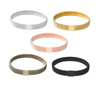 PartyKindom 5pcs Men S Stretchable Metal Armband Bracelet Mixed Colors Anti-slip Sleeve Holder for Shirts Jackets Sweaters Elastic Cuff Bands