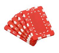 PartyKindom 5Pcs Rectangular Poker Chips for Gambling Games for Poker and Bingo Plastic Game Tokens for Family Gatherings and Social Events