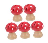 PartyKindom 5Pcs Red Vintage Mushroom Photo Clamps Creative Desktop Message Clips Card Holders for Festival Party Wedding Decor