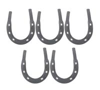 PartyKindom 5pcs Replaceable Horse Shoe Firm Horseshoe Stable Structure High Hardness Iron Unique Shape Horse Shoes Replacement for Donkey Mule Dark Grey