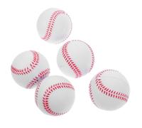 PartyKindom 5pcs Rubber Sports Baseball Bounce Balls for Beginners Safe Practice Balls for Training Exercise and Fun Activities