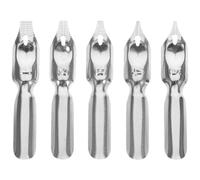 PartyKindom 5pcs Steel Ink Pen Nibs for Calligraphy and Handwriting, Suitable for Students, Easy to Master with Silver Dip Pen Tips for Drawing and Writing