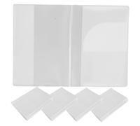 PartyKindom 5pcs Thickened Matte Passport Cover Clear Travel Essential Card Holders Organizer Wallet with Multi Slots for Id Credit and Travel Documents