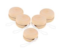 PartyKindom 5Pcs Unpainted Wooden Yo Yo Balls for DIY Hand Painting Craft Creative Graffiti for Wrist Strength Exercise and Home Decoration Durable and Practical