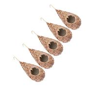 PartyKindom 5pcs Woven Grass Hanging Bird Nests Durable Handmade Bird Houses for Outdoor Garden Decoration