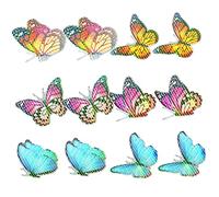 PartyKindom 6 Pairs Butterfly Window Stickers Collision Decals for Bird Protection and Screen Repair High Strength Wear Resistant Decorative Window Clings DIY Rainbow Effect for Indoor Use