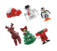 PartyKindom 6 Pcs Christmas Wind Up Snowman Reindeer Christmas Tree and More Friendly Clockwork for Classroom Rewards Party Favors and Stocking Stuffers