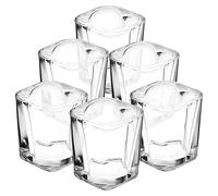 PartyKindom 6 Pcs Heart Shot Glasses Thickened Square Base Cute Glass Cups for Bar Party Wedding Compact Romantic Drinkware for Home and Events