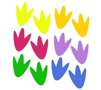 PartyKindom 6 Sheets Cartoon Footprint Decals Self Adhesive Floor Stickers for Room Wall Decor Easy to Apply and Remove Thick Fade Resistant Stairs Guide for Nursery Playroom