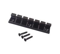 PartyKindom 6 Strings Strings Fixed Bridge Saddle for Electric Guitar Replacement Parts Durable Fully for Enhanced Harmonics Easy Installation with Mounting Screws Chrome Finish for