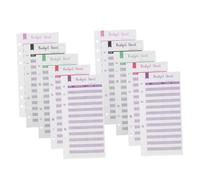 PartyKindom 60 Sheets Portable Budget Sheets Refills for Cash Binder Writable Expense Tracker Cards with Punch Daily Financial Organizer for Home and Office Budget Planning