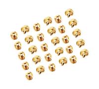 PartyKindom 600pcs Gold Mini Christmas Jingle Bells for DIY Crafting Jewelry Making Bracelet and Necklace Accessories Lightweight Holiday Decoration Beads for Home Ornaments