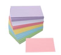 PartyKindom 600pcs Multi-Colored Lined Study Flashcards for School and College Students, Portable Paper Index Cards with Colour-Coded Organisation, for Academic Revision and Vocabulary