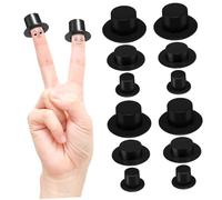 PartyKindom 60pcs Miniature Snowman Hats Small Decorative Tiny Tops for Christmas Crafts Doll Decorations with Wide Brim Versatile Festival Accessories