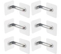 PartyKindom 6pcs Adhesive Furniture Wall Anchors Secure Cabinet Bookcase Dresser Shelf Boy Girl Safety Fall Proofing Kit