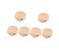 PartyKindom 6pcs Creative DIY Yo Yo Balls Unfinished Wooden for Rustic Party Favors Safe and Playtime for Boys and Enhances Cognitive Skills and Problem Solving