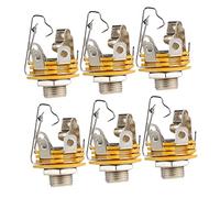 PartyKindom 6Pcs Electric Guitar Jack Durable Stereo Input for Electric Bass Guitar High Sensitivity Noise Reduction Tone for Live Sound Studio