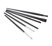 PartyKindom 6pcs Eyeliner and Eyebrow Makeup Brushes Ultra Fine Angled Cosmetic Eye Brush Kit Lightweight and Portable for Precise Eye Makeup Application at Home Travel