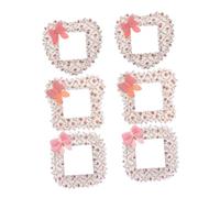 PartyKindom 6PCS Floral Outlet Cover Stickers with Elegant Lace Design Fabric Switch Protectors for Bedroom Kitchen Living Decor Easy Peel and Stick Installation