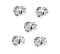 PartyKindom 6pcs Guitar String Ferrules Adapter Bushings for Electric Guitar Tuning Pegs, Steel Material with 8mm Outer Diameter and 6mm Inner Diameter, Improve Playability for Personal