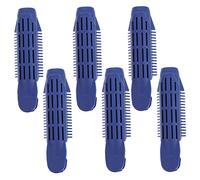 PartyKindom 6pcs Hair Rollers for Root Volume Lightweight Hair Curling Clips for Salon Home Use Easy to Use Styling Tools for Women Navy Blue