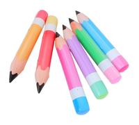 PartyKindom 6PCS Jumbo Inflatable Pencil Balloons Fast Inflation Vibrant Classroom Graduation Party Decorations Bright PVC Back to School Hanging Props for Creative Learning Spaces