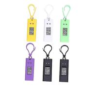 PartyKindom 6Pcs Keychain Digital Watches for Durable Pocket Colors Present for Students for Exams and Daily Use Random Color