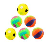 PartyKindom 6Pcs Luminous Dog Balls Interactive Balls for Pets Durable Chewing Biting Fun Chase Exercise for Dogs Bright Colors to Engage Entertain