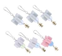 PartyKindom 6pcs Parrot Beak Grinding Calcium Stone Toys for Birds Chewing Beak Trimmer for Teething Playtime Activities Natural Mineral Rock Chew Toy