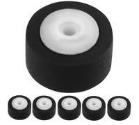 PartyKindom 6pcs Pinch Roller for Radio Tape Replacement Rubber Plastic Cassette Machine Repair Parts Practical Black Accessories for Audio Player