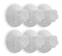 PartyKindom 6pcs Plastic Suction Cups Bird Window Perch White Abs Strong Suction Portable Design Easily Fixed on Smooth Surfaces Such as Glass Or Metal