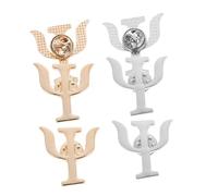 PartyKindom 6pcs Psychology Psi Symbol Brooch Pin Alloy Lapel Badges for Doctors Nurses Medical Professionals Secure Magnetic Backs