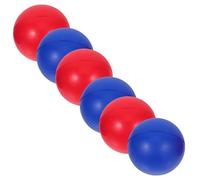 PartyKindom 6Pcs PU Training Beach Balls Replacement Paddle Balls for Beginners Outdoor Use Colored Red and Blue for Safe Skill Development