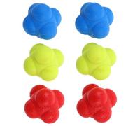 PartyKindom 6pcs Reaction Speed Training Balls Enhance Hand Eye Coordination Reflexes Durable Elastic Reaction Balls for Sports Fitness Kicking Training Tool for Adults