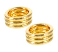 PartyKindom 6pcs Round Napkin Rings Zinc Alloy Napkin Holder for Dining Table Elegant Serviette Buckles for Wedding Party and Formal Events