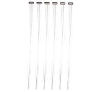 PartyKindom 6pcs Silver Hair Tinsel Extensions for Women Sparkling Glitter Strands Curly Straight Restylable Skin Friendly Hair Accessories for Parties Halloween Cosplay
