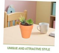 PartyKindom 6pcs Simulated Succulent Mini Succulent Plants Cute Plants Mini Fake Small Artificial Pots Faux Potted Faux Small Plastic Green