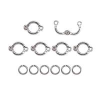 PartyKindom 6Pcs Stainless Steel Bird Foot Chain Rings Durable Parrot Leg Clips Lightweight Resistant Foot Rings for Budgies and Pet Birds Safe for Long Term Use