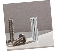 PartyKindom 6pcs Stainless Steel Sink Strainer Connector Screws with Coin Slot Threaded Basket Waste Screws for Kitchen and Bathroom Basin Drain Installation