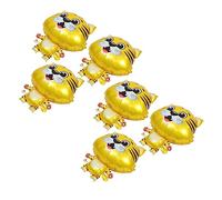 PartyKindom 6Pcs Tiger Foil Balloons Aluminum Film Party Supplies for Birthday Festivals Showers Sealing Design Fun Jungle Animal Decorations