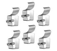 PartyKindom 6pcs Vinyl Siding Clips Hooks Steel Wall Bracket for Outdoor Security No Drill Mount Compatible with Blink and Ring Systems