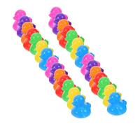 PartyKindom 70pcs Duck Shaped Floating Balls for Bath and Pool Play Colorful Plastic Ball Pit for Indoor Water and Dry Fun Safe Lightweight Design for Creative Motor Skill Development