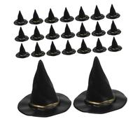 PartyKindom 72pcs Black Witch Hats for Dolls Vibrant Plastic Wizard Hats for Halloween DIY Crafts Dollhouse Accessories for Party Decorations and Creative Projects