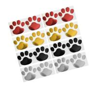 PartyKindom 8 Pairs Dog Paw Print Car Decals High Adhesion PVC Stickers for Truck Bumper Decoration Scratch Coverage Fade Resistant Animal Paw Stickers for Vehicle