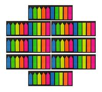 PartyKindom 8 Sets Note Sticker Self-adhesive Page Tabs 6.09x2.16x0.04in Pet Material Prevents Traces on Books Not Easy to Penetrate Practical Gift for Offices