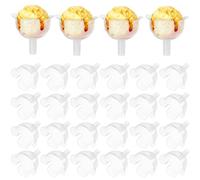 PartyKindom 80Pcs Clear Chocolate Bouquet Holders for Diy Candy and Chocolate Wrappers Round Transparent Cups for Birthday Wedding Valentine S Packaging