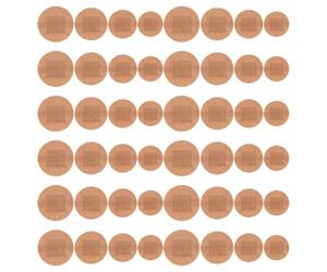 PartyKindom 80pcs Round Fabric Adhesive Set - Breathable Skin for Fingertips and Joints, Large Size Mix (22mm, 25mm, 30mm, 38mm), Suitable and Use